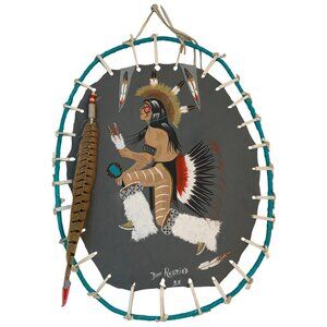 Handpainted Native American-Inspired Wall Art Don Redbird 88  20"x15" 9034